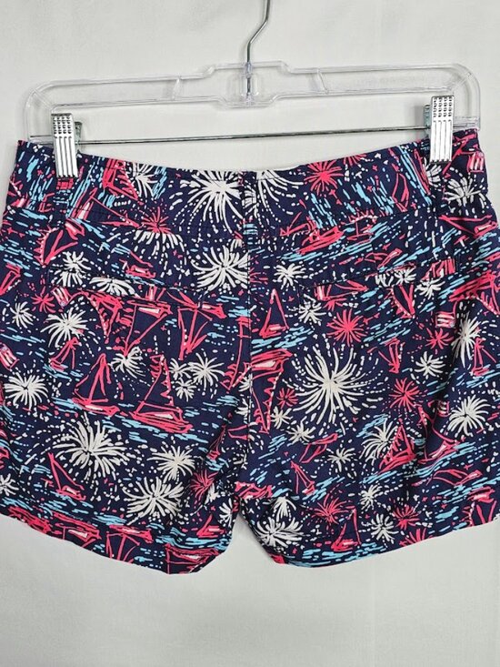 LILLY PULITZER The Callahan Shorts SPARKS FLY BLUE WHITE PINK size 00 Cotton - Picture 6 of 12